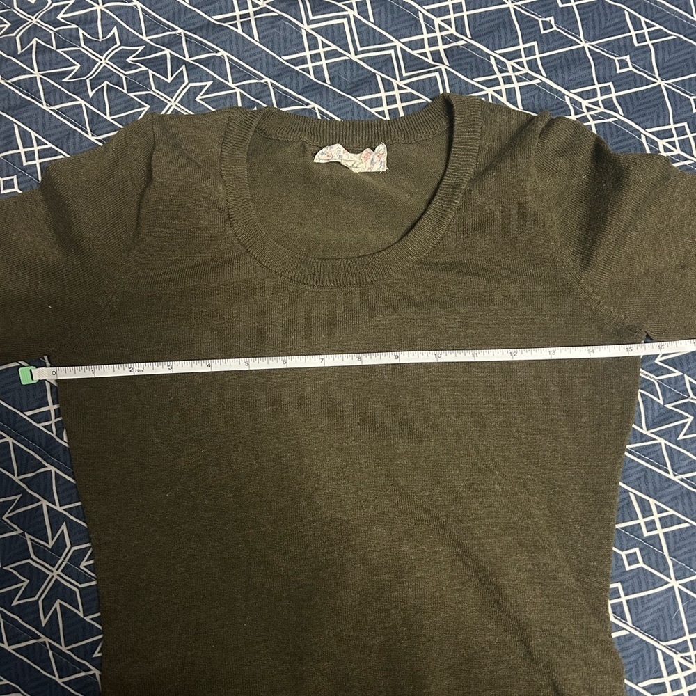Pink Republic Olive Green 3/4 Sleeve Sweater Dress - Picture 3 of 6